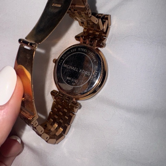 Michael Kors Rose Gold Watch with Crystal Accents - Picture 3 of 3